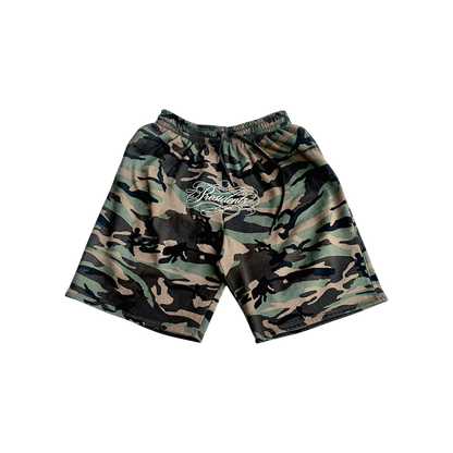 Presidents Cursive Camo Shorts