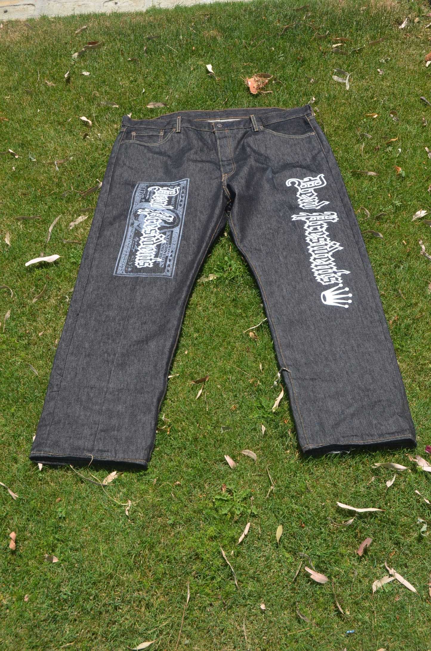 Dead Presidents 501 Levi Jeans Charcoal